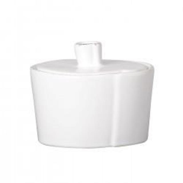 VIETRI LASTRA WHITE COVERED SUGAR
