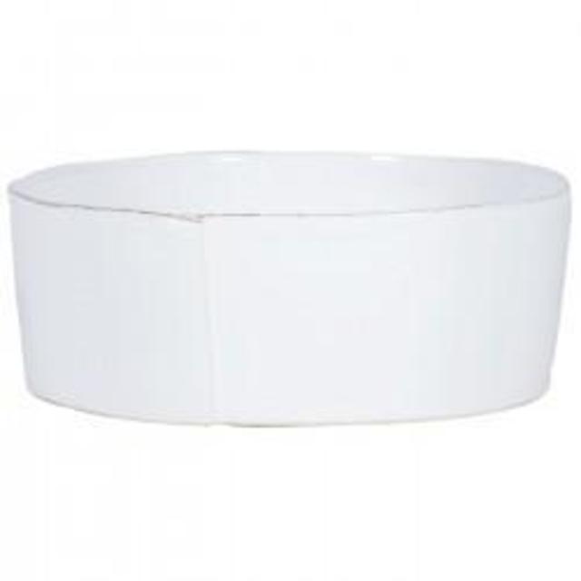 VIETRI LASTRA WHITE LARGE SERVING BOWL