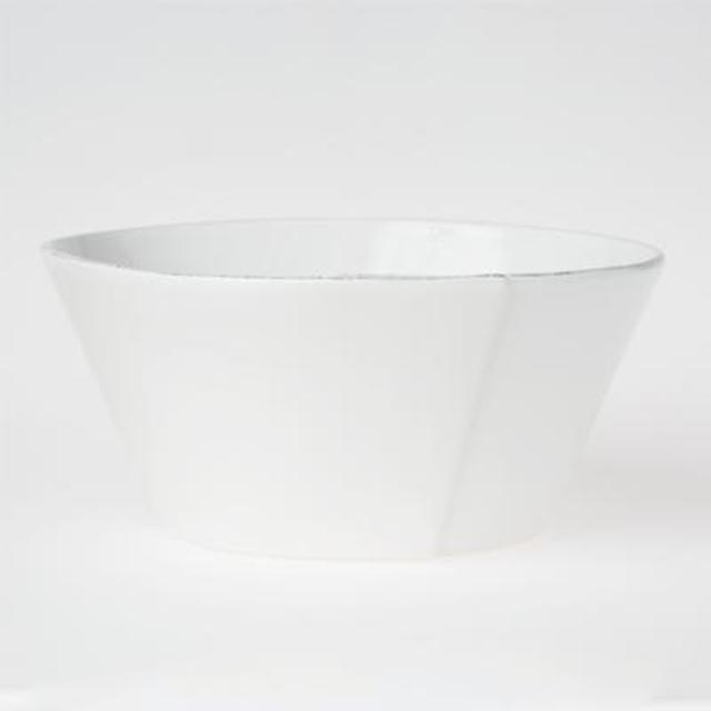 VIETRI LASTRA WHITE LARGE STACKING SERVING BWL
