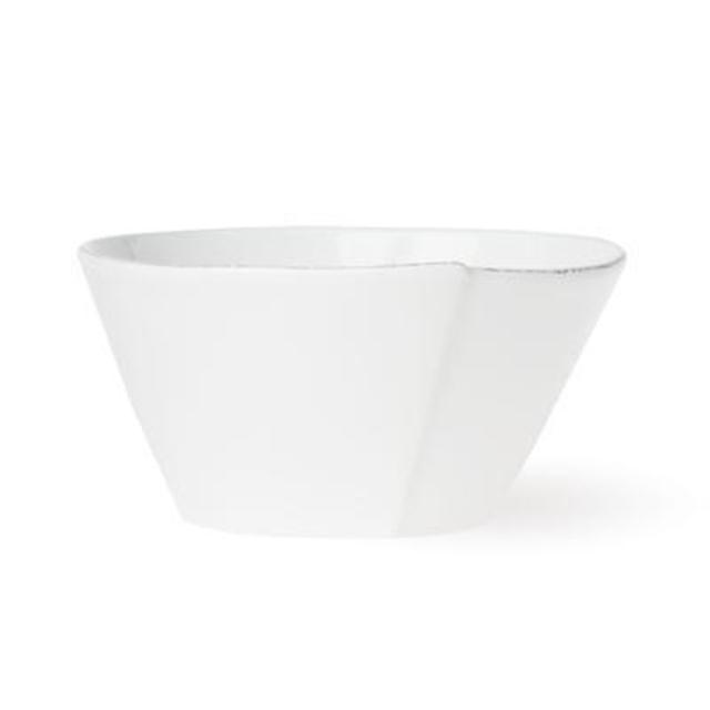 VIETRI LASTRA WHITE MEDIUM STACKING SERVING BOWL