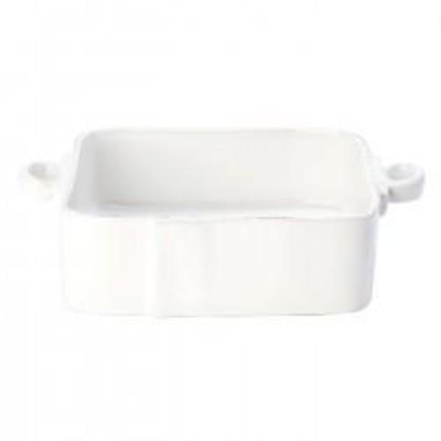 VIETRI LASTRA WHITE SQUARE BAKER