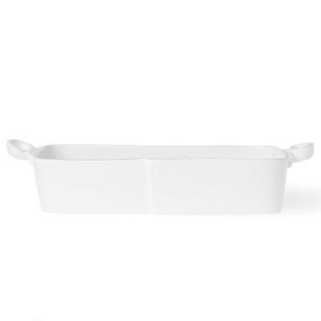VIETRI LASTRA WHITE RECTANGULAR BAKER