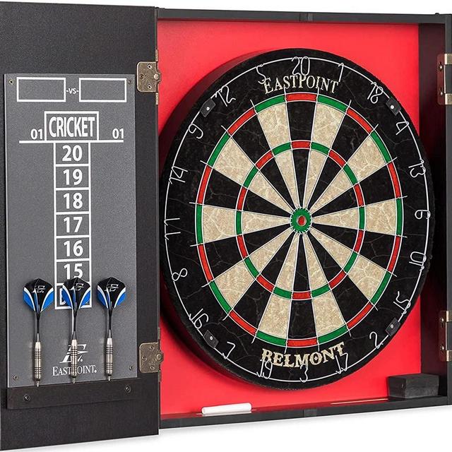 EastPoint Sports Bristle Dartboard Sets, Easy-to-Mount Board - perfect for family game room, basements, bar, man cave, or garage, Mutiple Options