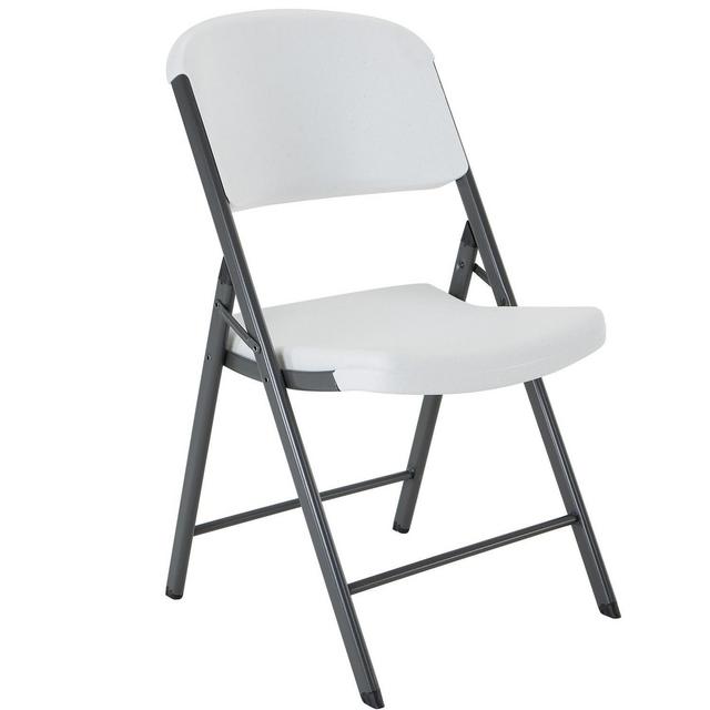 Lifetime Commercial Grade Contoured Folding Chair, White