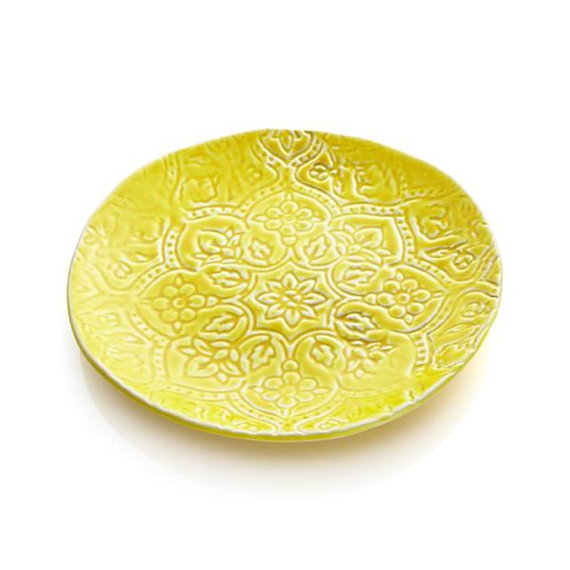 Crate & Barrel - Jars Toulouse Yellow 9.5" Plate