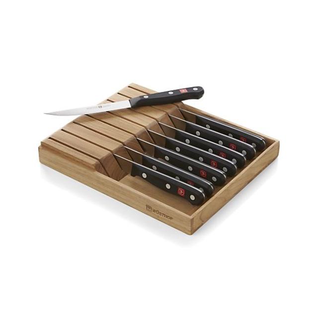 Crate & Barrel - Wüsthof ® Gourmet In-Drawer Steak Knife Set