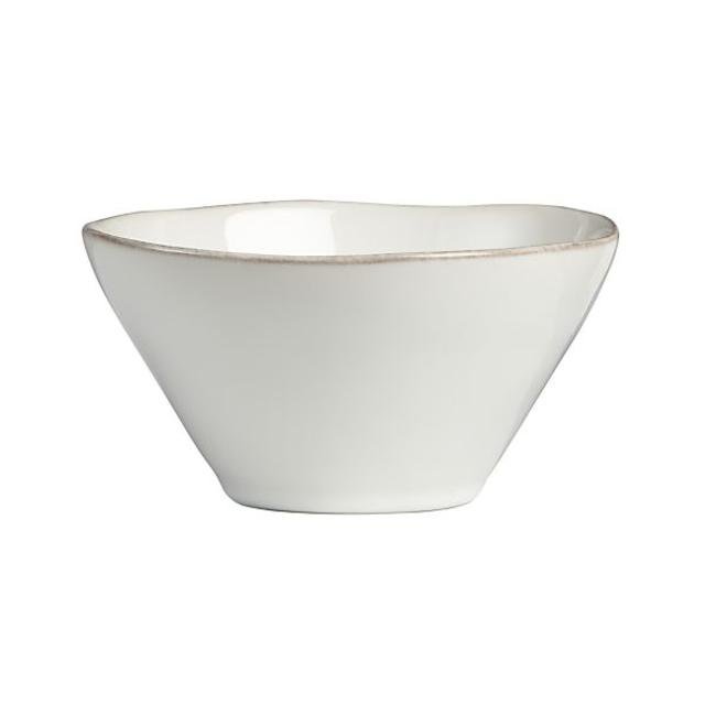 Crate & Barrel - Marin White  Bowl