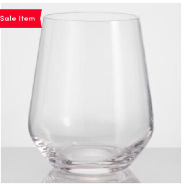 Vintner Stemless Wine Glasses Set of 6