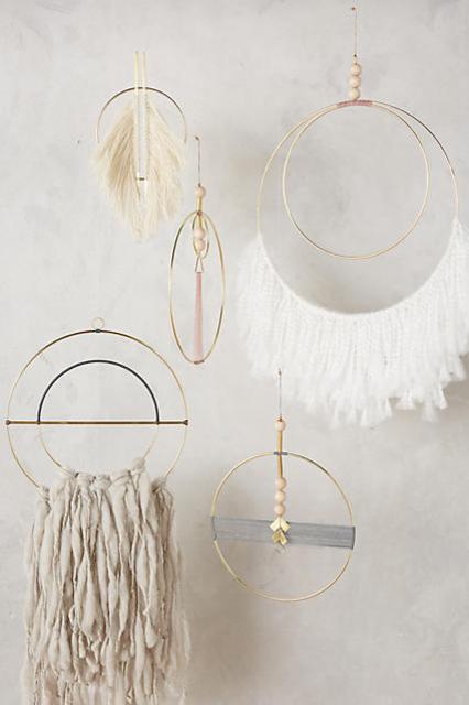 Anthropologie Fringed Wall Art