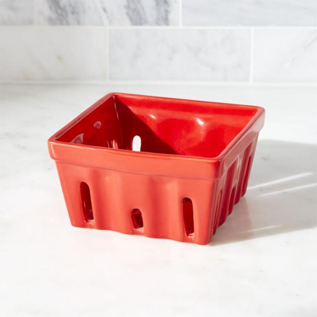 Berry Box Red Colander
