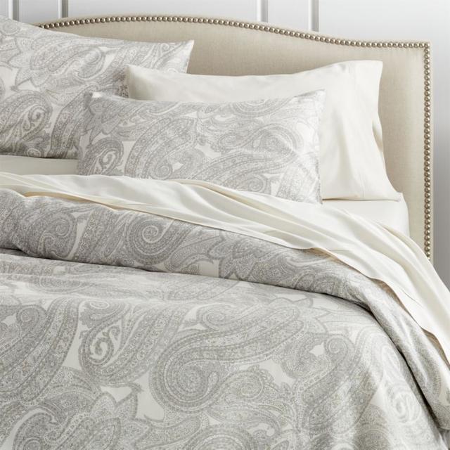Mariella Full/Queen Cream-Grey Duvet Cover