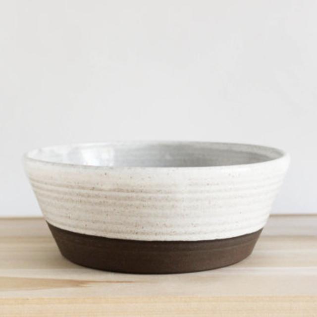 Medium serving dish, contemporary handmade stoneware pottery serving bowl by Julia Paul Pottery