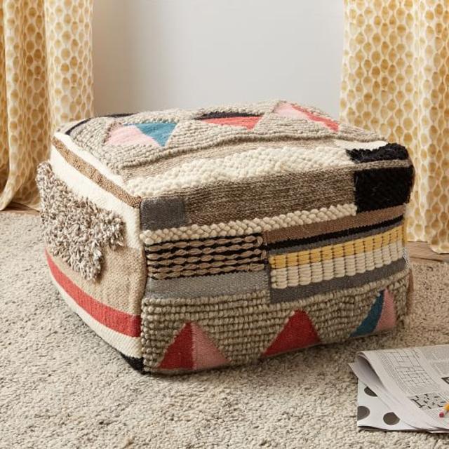 Boho Wool Pouf