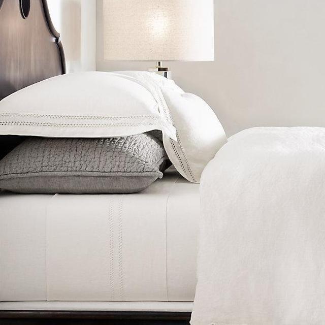 Belgian Linen Vintage Hemstitch Sheet Set