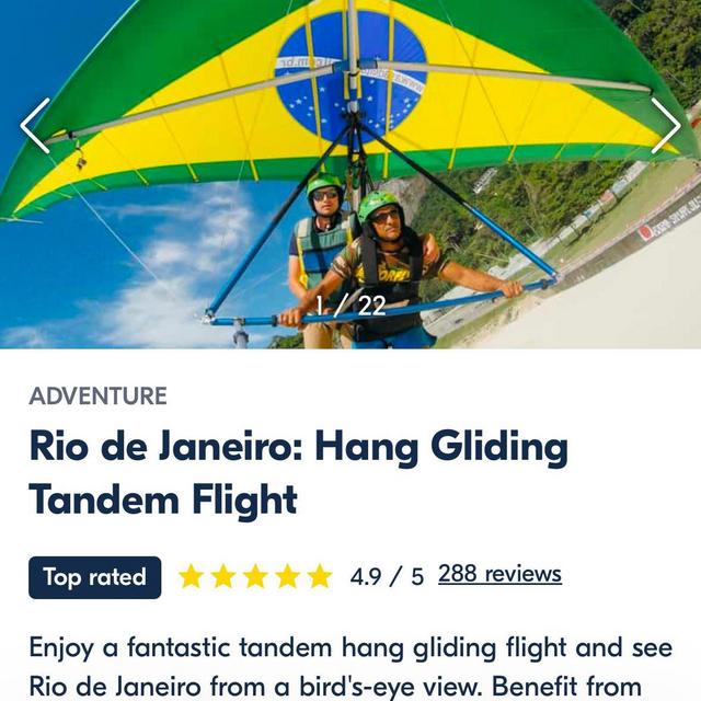 Adventure over Rio - Paragliding (Venmo)