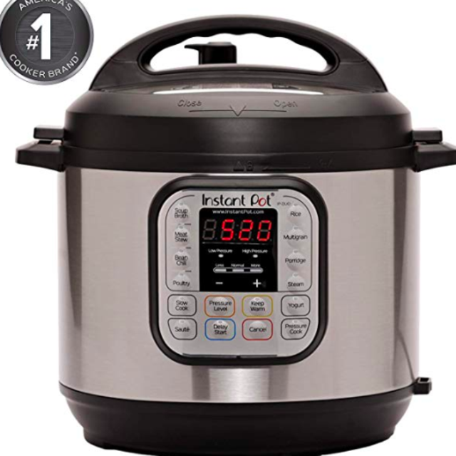 Instant Pot DUO60 6 Qt 7-in-1 Multi-Use Programmable Pressure Cooker, Slow Cooker, Rice Cooker, Steamer, Sauté, Yogurt Maker and Warmer