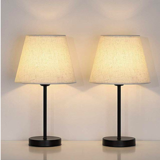 Bedside Table Lamp Set of 2