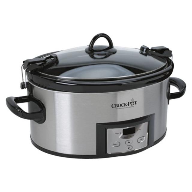 Crock-Pot® Cook & Carry Programmable Slow Cooker - Stainless Steel (6Qt) product details page