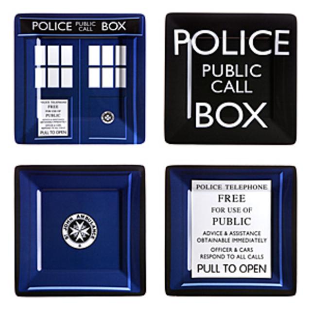 Doctor Who Melamine Square Plate Set
