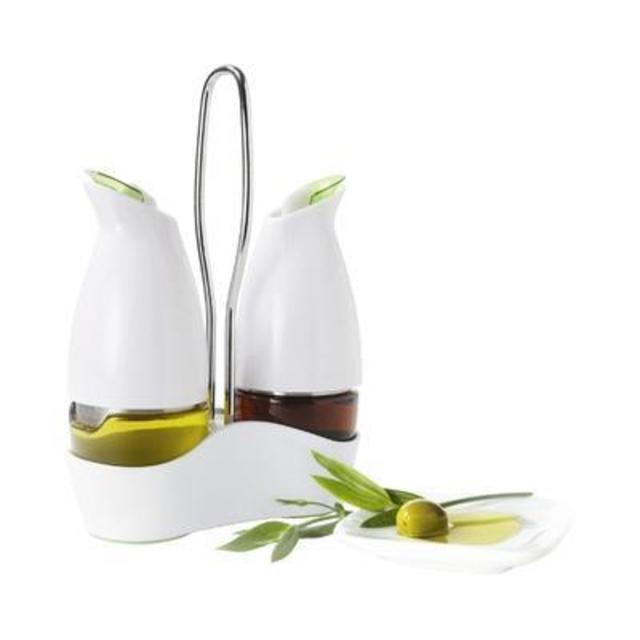 3 Piece Gourmet Cruet and Carrier Set