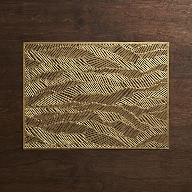 Chilewich ® drift brass placemat