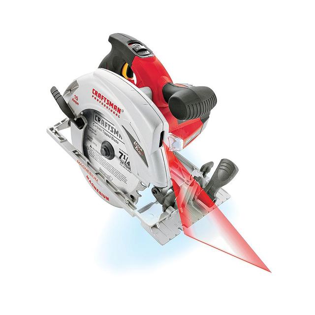 Craftsman Professional 15 amp Corded 7-1/4" Circular Saw with Laser Trac® and Dual Bulb Worklight