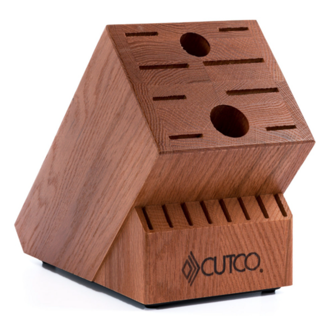 Cutco Homemaker + 8 Set Block (18-Slot) Cherry Finish Oak Block