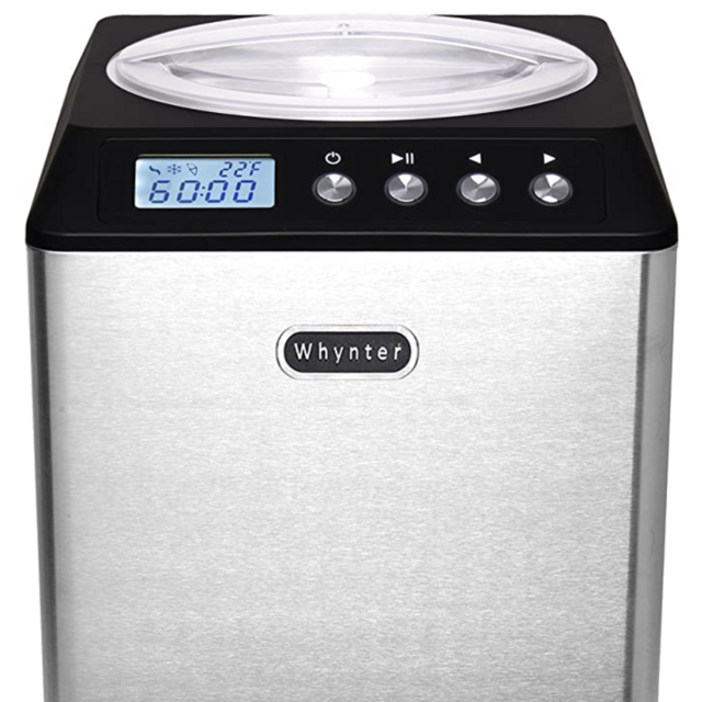 Whynter ICM-201SB Upright Automatic Ice Cream Maker 2 Quart Capacity Built-in Compressor, no pre-freezing, LCD Digital Display, Timer, Stainless Steel Mixing Bowl, 2.1