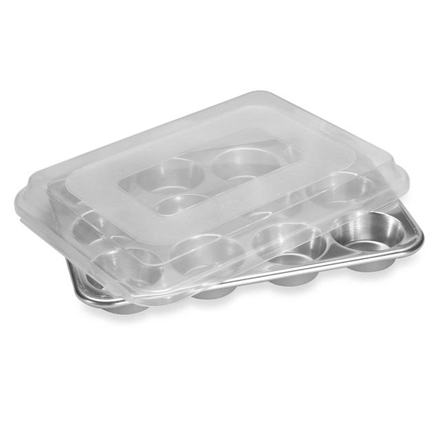 Nordic Ware® 12-Cup Aluminum Muffin Pan with Lid