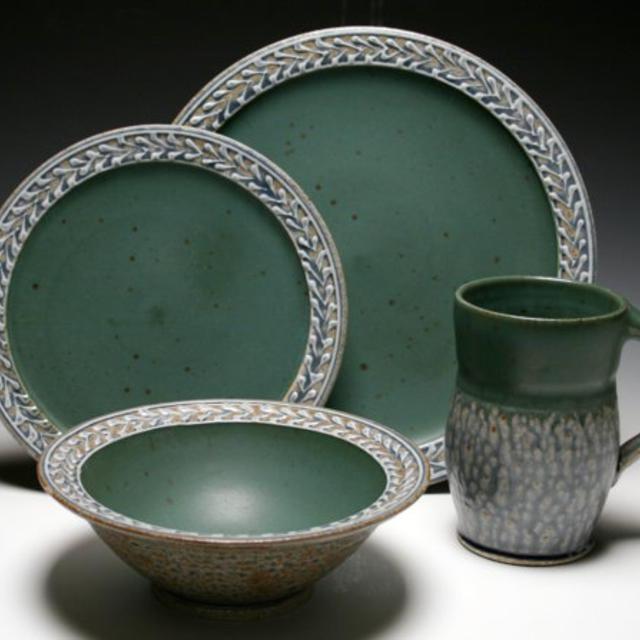 Custom Pottery Dinnerware Place Settings by Blaine Avery