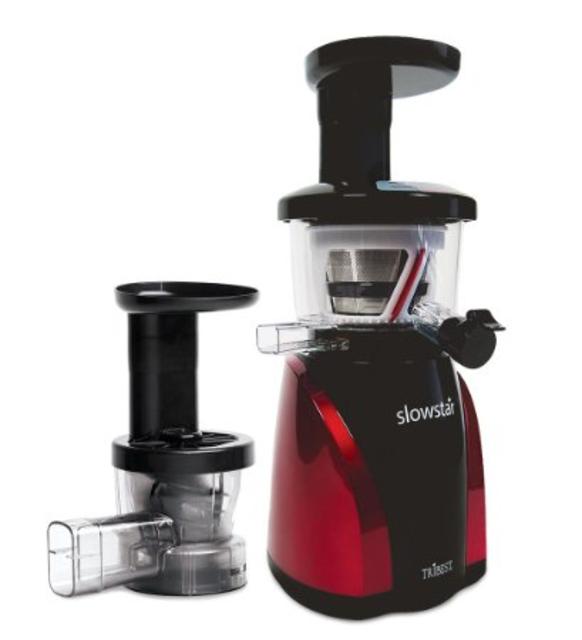 Tribest SW-2000-B Slowstar Vertical Slow Juicer and Mincer, Red/Black