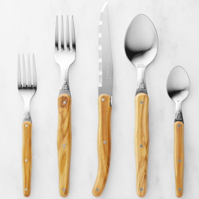 Jean Dubost Laguiole Olivewood Flatware Sets