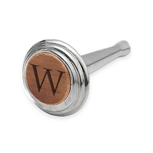 Nambe Alto Monogram Letter "W" Bottle Stopper