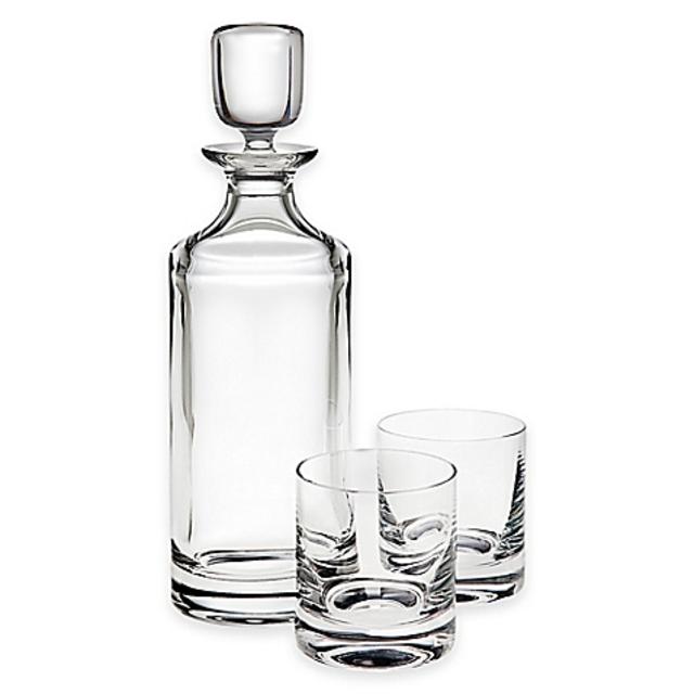 Top Shelf Pure 3-Piece Lead Crystal Decanter Set