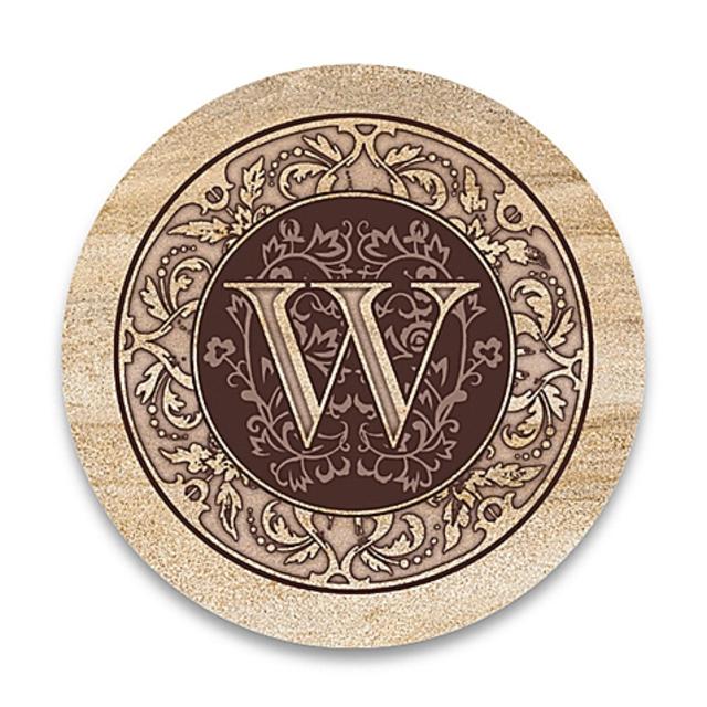 Monogram Letter "W" Coasters (Set of 4)