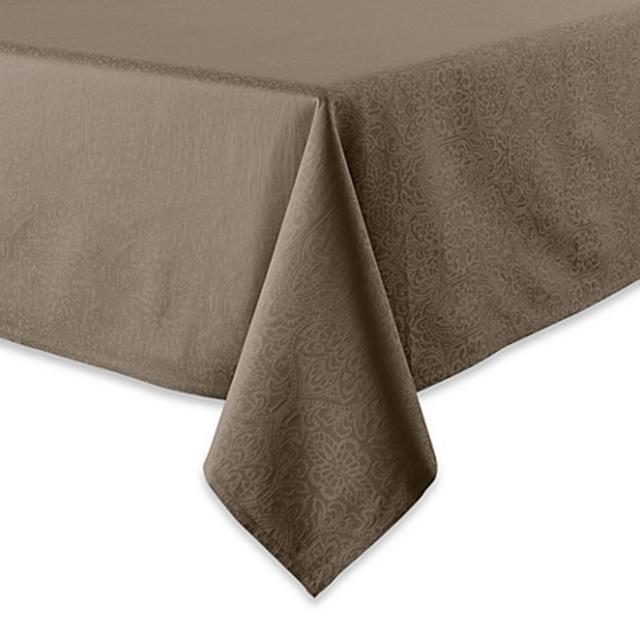 Waterford® Linens Sarah 52-Inch x 70-Inch Oblong Tablecloth in Platinum