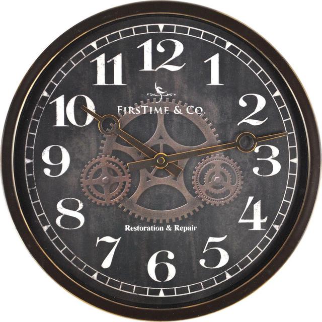 12 in. Round Industrial Gears Wall Clock