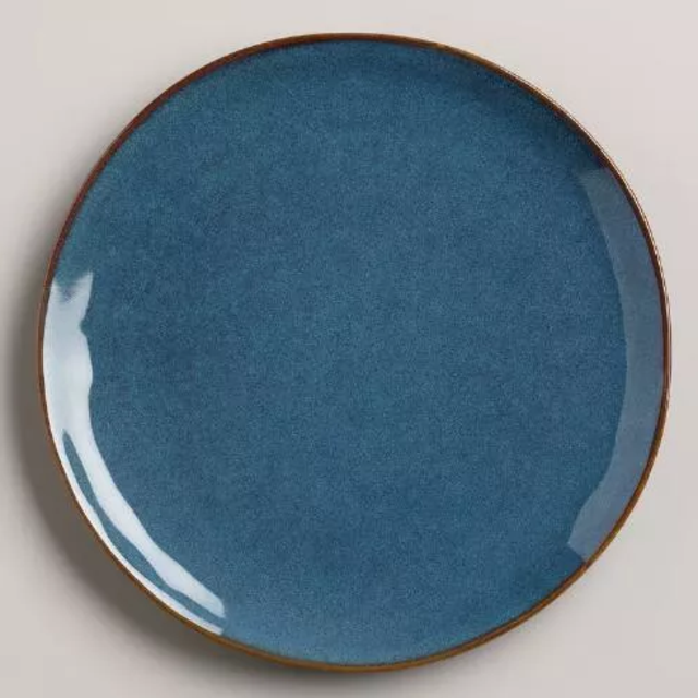 Indigo Organic Reactive Glaze Salad Plates, Set of 2