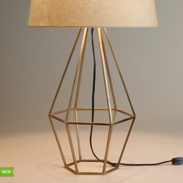 Brass Diamond Table Lamp Base