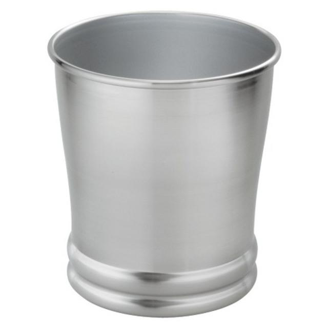 Brushed Metal Wastebasket