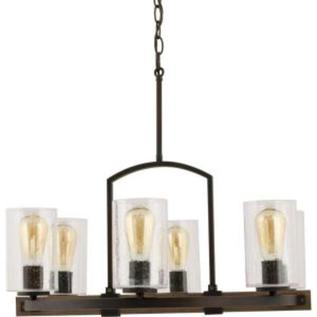 Grove Collection 6-Light Vintage Bronze Chandelier