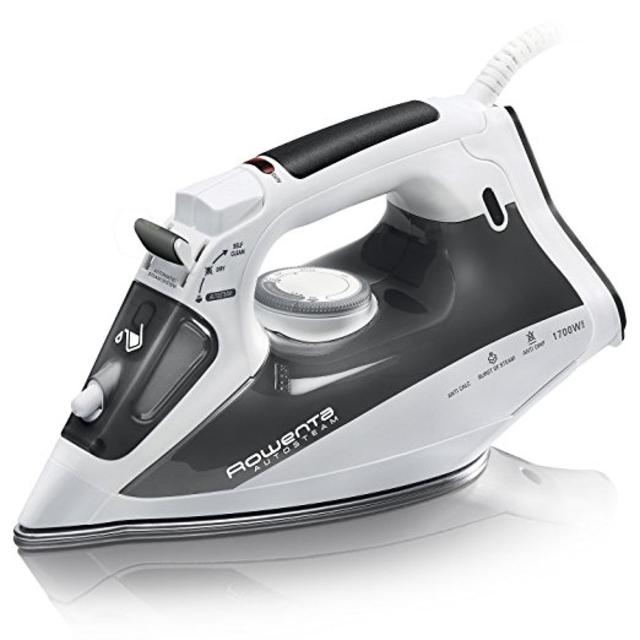 Rowenta DW5080 Focus 1700-Watt Micro Steam Iron Stainless Steel Soleplate with Auto-Off, 400-Hole