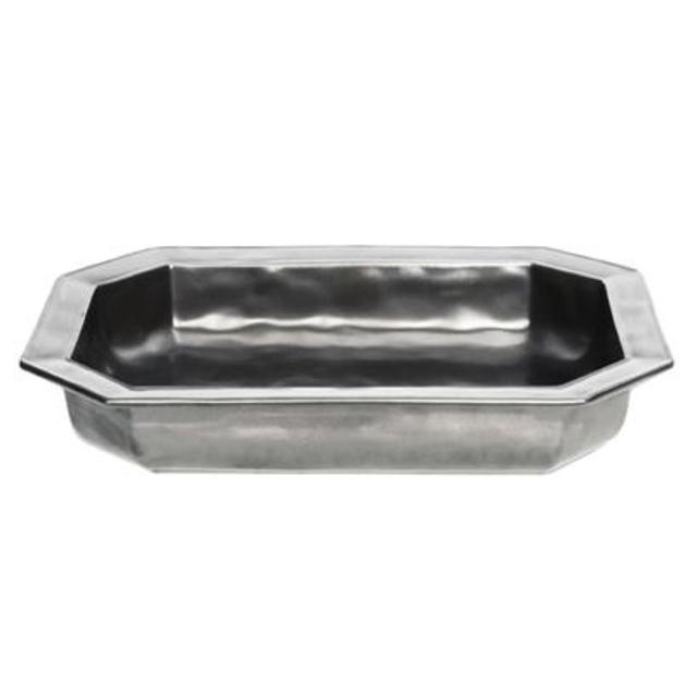 Pewter Stoneware Rectangular Baker