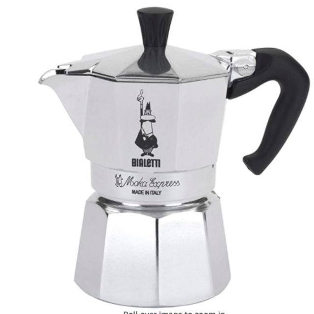 Bialetti Moka Express StoveTop Coffee maker, 3-Cup, Aluminum Silver