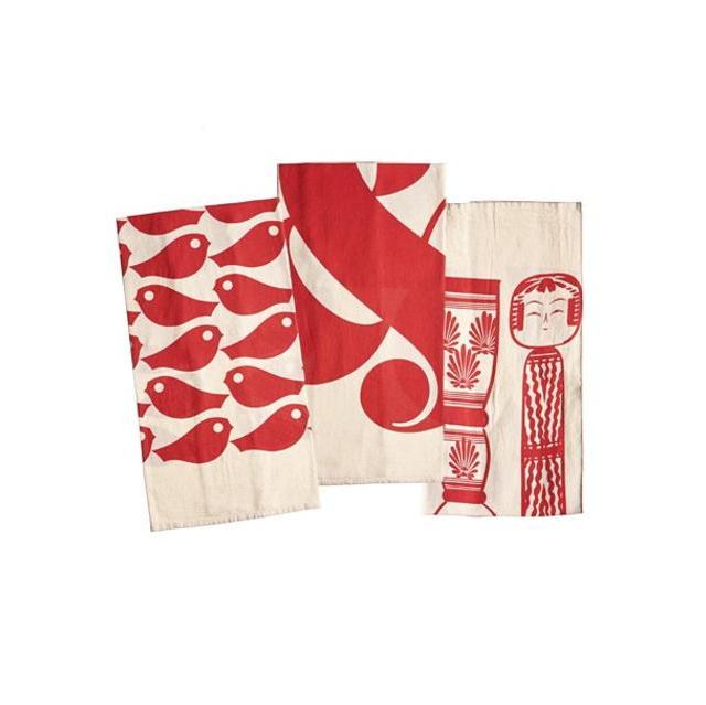 House Industries Red Towel Set