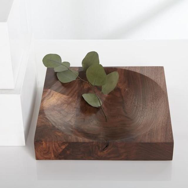 Tenebras Turned Block Bowl - Black Walnut