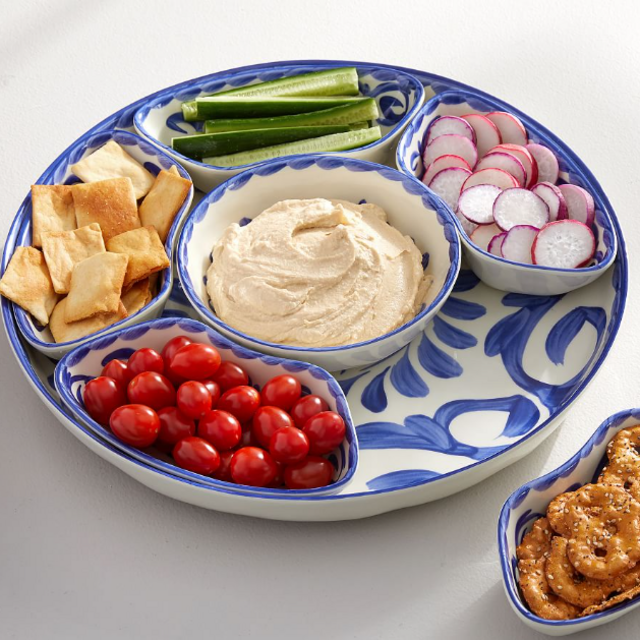Puebla Melamine Sectioned Serving Platter