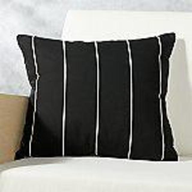 20" Pinstripe Reversible Jacquard Outdoor Pillow