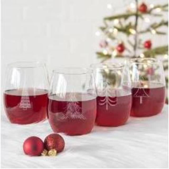 Recently ViewedBourbeau Holiday Trees 4-Piece 21 oz. Stemless Wine Glass Set