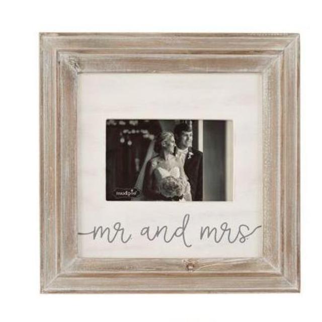 MR. AND MRS. SMALL WOOD PICTURE FRAME